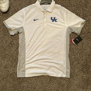University of Kentucky White Dri Fit Polo - Never Worn Nike